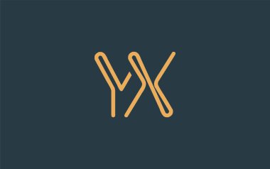 Soyut Harflerle YX Minimalist Çizgi Sanat Logosu Tasarımı. Gösterişli bir sanat tarzına sahip soyut minimalist logo tasarımı.