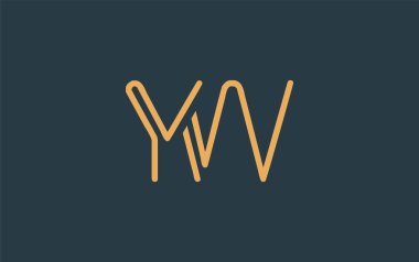 Soyut Harflerle YW Minimalist Çizgi Sanat Logosu Tasarımı. Gösterişli bir sanat tarzına sahip soyut minimalist logo tasarımı.