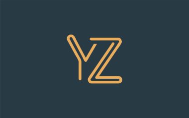 Soyut Harflerle YZ Minimalist Çizgi Sanat Logosu Tasarımı. Gösterişli bir sanat tarzına sahip soyut minimalist logo tasarımı.