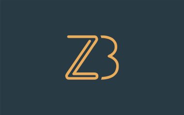 Soyut Harflerle ZB Minimalist Çizgi Sanat Logosu Tasarımı. Gösterişli bir sanat tarzına sahip soyut minimalist logo tasarımı.
