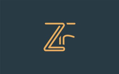 Soyut Harflerle ZF Minimalist Çizgi Sanat Logosu Tasarımı. Gösterişli bir sanat tarzına sahip soyut minimalist logo tasarımı.