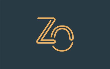 Soyut Harflerle ZO Minimalist Çizgi Sanat Logosu Tasarımı. Gösterişli bir sanat tarzına sahip soyut minimalist logo tasarımı.