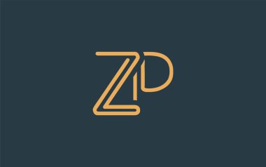 Soyut Harflerle ZP Minimalist Çizgi Sanat Logosu Tasarımı. Gösterişli bir sanat tarzına sahip soyut minimalist logo tasarımı.