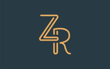 Soyut Harflerle ZR Minimalist Çizgi Sanat Logosu Tasarımı. Gösterişli bir sanat tarzına sahip soyut minimalist logo tasarımı.