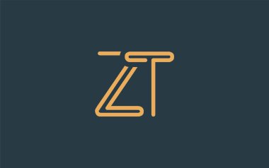 Soyut Harflerle ZT Minimalist Çizgi Sanat Logosu Tasarımı. Gösterişli bir sanat tarzına sahip soyut minimalist logo tasarımı.