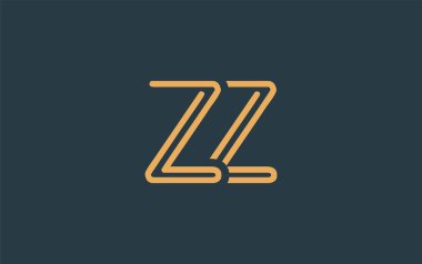 Soyut Harflerle ZZ Minimalist Çizgi Sanat Logosu Tasarımı. Gösterişli bir sanat tarzına sahip soyut minimalist logo tasarımı.