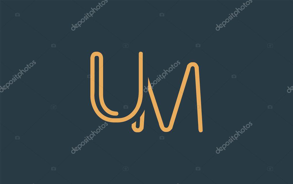UM Minimalistic Line Art Logo Design with Abstract Lettering. Abstract minimalistic logo design featuring a sleek line art style.