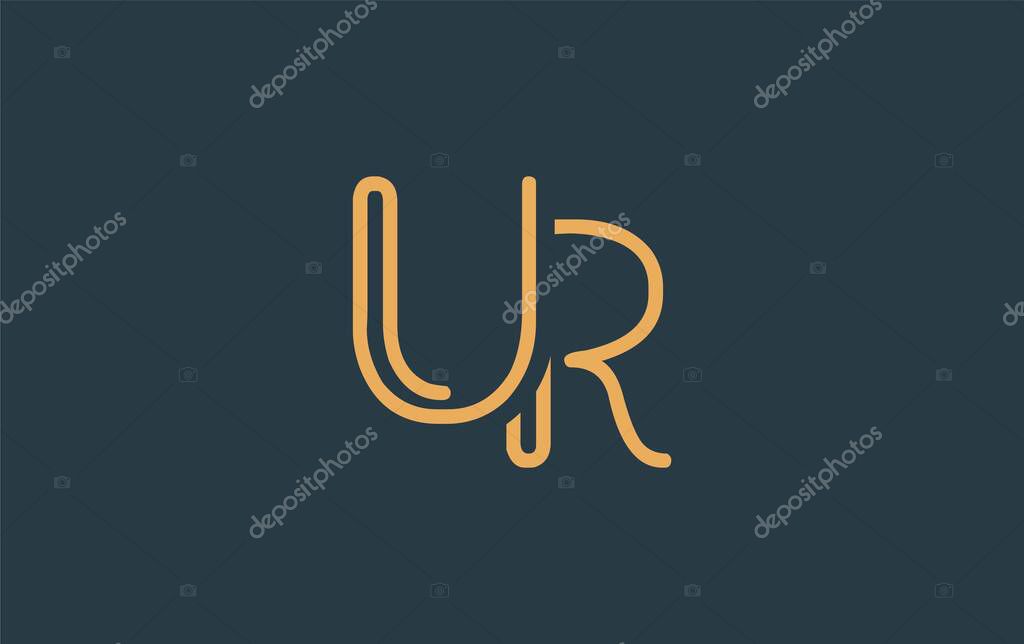 UR Minimalistic Line Art Logo Design with Abstract Lettering. Abstract minimalistic logo design featuring a sleek line art style.