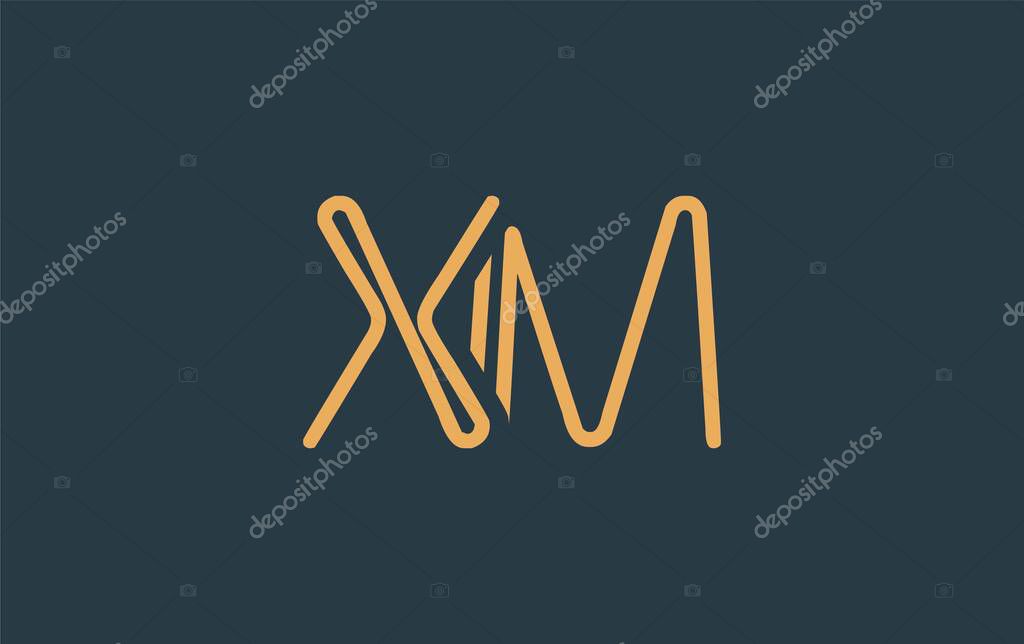XM Minimalistic Line Art Logo Design with Abstract Lettering. Abstract minimalistic logo design featuring a sleek line art style.