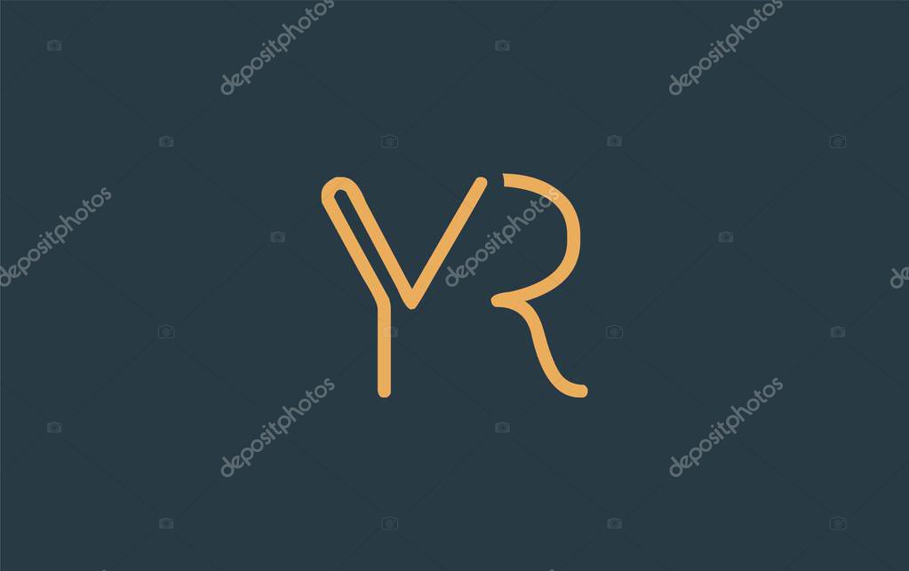 YR Minimalistic Line Art Logo Design with Abstract Lettering. Abstract minimalistic logo design featuring a sleek line art style.