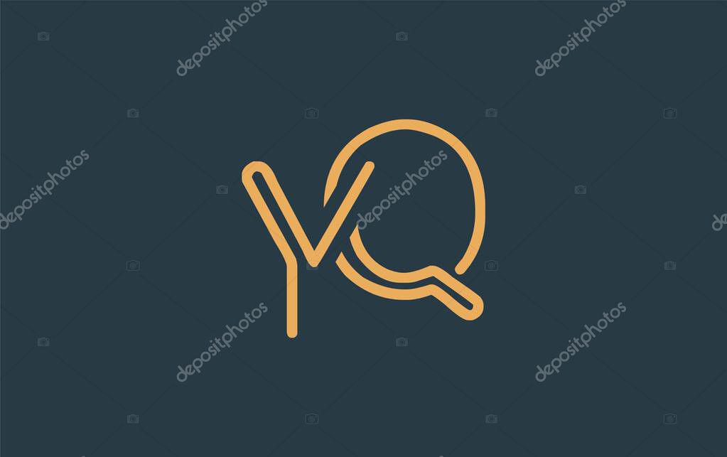 YQ Minimalistic Line Art Logo Design with Abstract Lettering. Abstract minimalistic logo design featuring a sleek line art style.