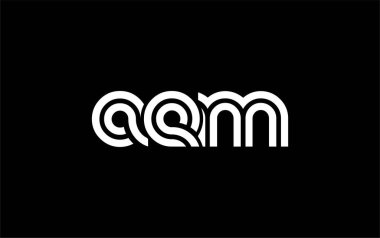 AEM Yaratıcı Eşsiz Modern Harf Logosu Tasarımı. Benzersiz bir harf dizaynına sahip stilize logo, soyut minimalist estetik ve modern cazibe sunar.