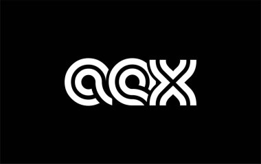 AEX Yaratıcı Eşsiz Modern Harf Logosu Tasarımı. Benzersiz bir harf dizaynına sahip stilize logo, soyut minimalist estetik ve modern cazibe sunar.