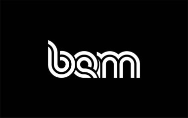 BEM Yaratıcı Eşsiz Modern Harf Logosu Tasarımı. Benzersiz bir harf dizaynına sahip stilize logo, soyut minimalist estetik ve modern cazibe sunar.