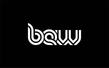 BEW Yaratıcı Eşsiz Modern Harf Logosu Tasarımı. Benzersiz bir harf dizaynına sahip stilize logo, soyut minimalist estetik ve modern cazibe sunar.