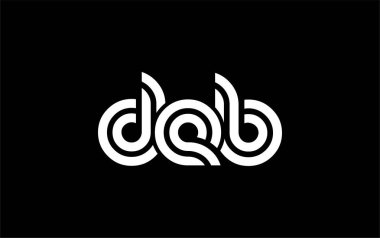 DEB Yaratıcı Eşsiz Modern Harf Logosu Tasarımı. Benzersiz bir harf dizaynına sahip stilize logo, soyut minimalist estetik ve modern cazibe sunar.