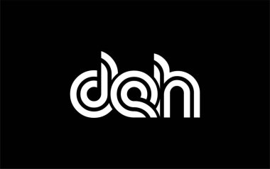 DEH Yaratıcı Eşsiz Modern Harf Logosu Tasarımı. Benzersiz bir harf dizaynına sahip stilize logo, soyut minimalist estetik ve modern cazibe sunar.
