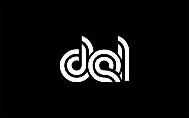 DEL Yaratıcı Eşsiz Modern Harf Logosu Tasarımı. Benzersiz bir harf dizaynına sahip stilize logo, soyut minimalist estetik ve modern cazibe sunar.