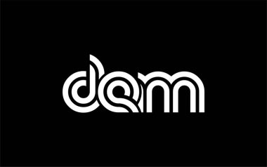 DEM Yaratıcı Eşsiz Modern Harf Logosu Tasarımı. Benzersiz bir harf dizaynına sahip stilize logo, soyut minimalist estetik ve modern cazibe sunar.