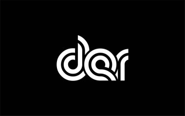 DER Yaratıcı Eşsiz Modern Harf Logosu Tasarımı. Benzersiz bir harf dizaynına sahip stilize logo, soyut minimalist estetik ve modern cazibe sunar.