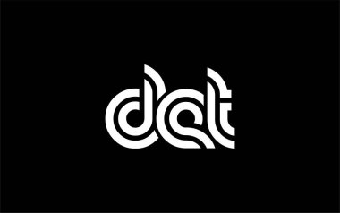 DET Yaratıcı Eşsiz Modern Harf Logosu Tasarımı. Benzersiz bir harf dizaynına sahip stilize logo, soyut minimalist estetik ve modern cazibe sunar.