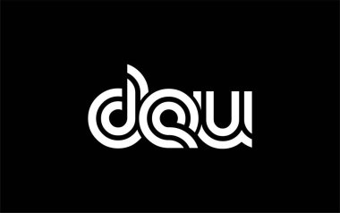 DEU Yaratıcı Eşsiz Modern Harf Logosu Tasarımı. Benzersiz bir harf dizaynına sahip stilize logo, soyut minimalist estetik ve modern cazibe sunar.