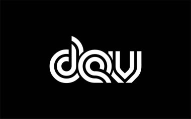 DEV Yaratıcı Eşsiz Modern Harf Logosu Tasarımı. Benzersiz bir harf dizaynına sahip stilize logo, soyut minimalist estetik ve modern cazibe sunar.
