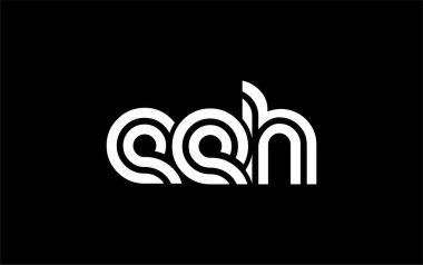 EEH Yaratıcı Eşsiz Modern Harf Logosu Tasarımı. Benzersiz bir harf dizaynına sahip stilize logo, soyut minimalist estetik ve modern cazibe sunar.