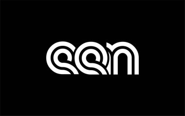 EEN Yaratıcı Eşsiz Modern Harf Logosu Tasarımı. Benzersiz bir harf dizaynına sahip stilize logo, soyut minimalist estetik ve modern cazibe sunar.