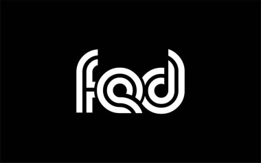 Federal Yaratıcı Eşsiz Modern Harf Logosu Tasarımı. Benzersiz bir harf dizaynına sahip stilize logo, soyut minimalist estetik ve modern cazibe sunar.