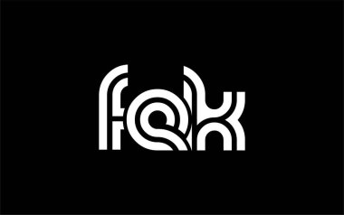 FEK Yaratıcı Eşsiz Modern Harf Logosu Tasarımı. Benzersiz bir harf dizaynına sahip stilize logo, soyut minimalist estetik ve modern cazibe sunar.