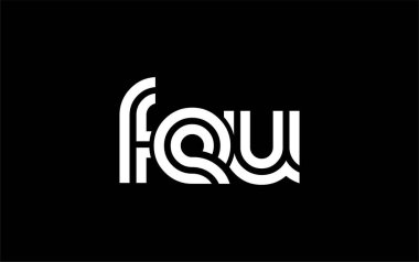 FEU Yaratıcı Eşsiz Modern Harf Logosu Tasarımı. Benzersiz bir harf dizaynına sahip stilize logo, soyut minimalist estetik ve modern cazibe sunar.