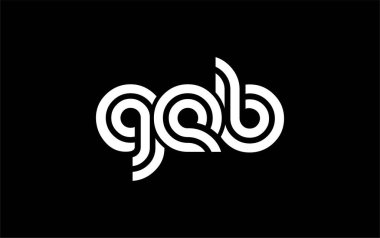 GEB Yaratıcı Eşsiz Modern Harf Logosu Tasarımı. Benzersiz bir harf dizaynına sahip stilize logo, soyut minimalist estetik ve modern cazibe sunar.