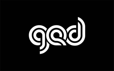 GED Yaratıcı Eşsiz Modern Harf Logosu Tasarımı. Benzersiz bir harf dizaynına sahip stilize logo, soyut minimalist estetik ve modern cazibe sunar.