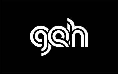 GEH Yaratıcı Eşsiz Modern Harf Logosu Tasarımı. Benzersiz bir harf dizaynına sahip stilize logo, soyut minimalist estetik ve modern cazibe sunar.