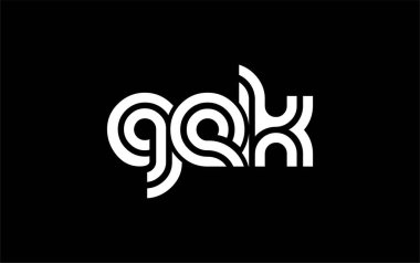 GEK Yaratıcı Eşsiz Modern Harf Logosu Tasarımı. Benzersiz bir harf dizaynına sahip stilize logo, soyut minimalist estetik ve modern cazibe sunar.