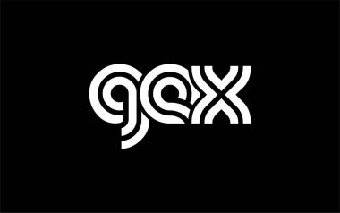 GEX Yaratıcı Eşsiz Modern Harf Logosu Tasarımı. Benzersiz bir harf dizaynına sahip stilize logo, soyut minimalist estetik ve modern cazibe sunar.