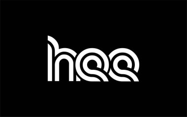 HEE Yaratıcı Eşsiz Modern Harf Logosu Tasarımı. Benzersiz bir harf dizaynına sahip stilize logo, soyut minimalist estetik ve modern cazibe sunar.
