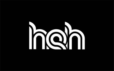 HEH Yaratıcı Eşsiz Modern Harf Logosu Tasarımı. Benzersiz bir harf dizaynına sahip stilize logo, soyut minimalist estetik ve modern cazibe sunar.
