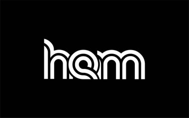 HEM Yaratıcı Eşsiz Modern Harf Logosu Tasarımı. Benzersiz bir harf dizaynına sahip stilize logo, soyut minimalist estetik ve modern cazibe sunar.