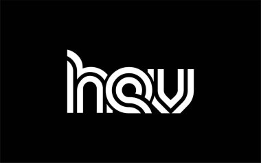 HEV Yaratıcı Eşsiz Modern Harf Logosu Tasarımı. Benzersiz bir harf dizaynına sahip stilize logo, soyut minimalist estetik ve modern cazibe sunar.