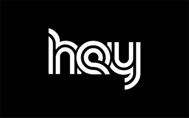 Hey Yaratıcı Eşsiz Modern Harf Logosu Tasarımı. Benzersiz bir harf dizaynına sahip stilize logo, soyut minimalist estetik ve modern cazibe sunar.