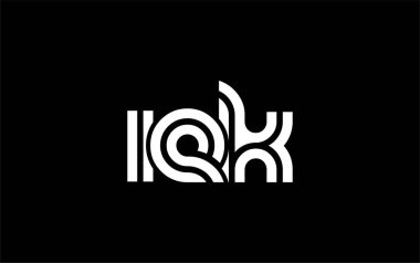 IEK Yaratıcı Eşsiz Modern Harf Logosu Tasarımı. Benzersiz bir harf dizaynına sahip stilize logo, soyut minimalist estetik ve modern cazibe sunar.