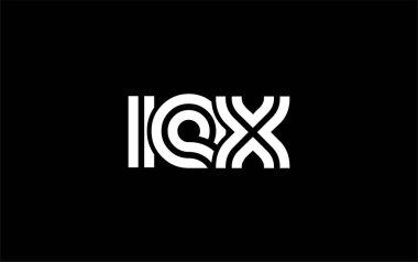 IEX Yaratıcı Eşsiz Modern Harf Logosu Tasarımı. Benzersiz bir harf dizaynına sahip stilize logo, soyut minimalist estetik ve modern cazibe sunar.