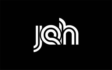 JeH Yaratıcı Eşsiz Modern Harf Logosu Tasarımı. Benzersiz bir harf dizaynına sahip stilize logo, soyut minimalist estetik ve modern cazibe sunar.