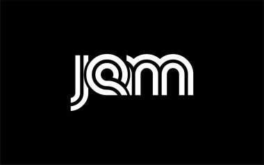 JEM Yaratıcı Eşsiz Modern Harf Logosu Tasarımı. Benzersiz bir harf dizaynına sahip stilize logo, soyut minimalist estetik ve modern cazibe sunar.