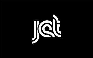 JET Yaratıcı Eşsiz Modern Harf Logosu Tasarımı. Benzersiz bir harf dizaynına sahip stilize logo, soyut minimalist estetik ve modern cazibe sunar.