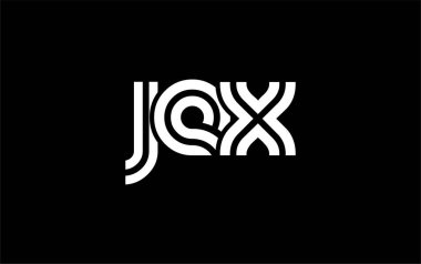 JEX Yaratıcı Eşsiz Modern Harf Logosu Tasarımı. Benzersiz bir harf dizaynına sahip stilize logo, soyut minimalist estetik ve modern cazibe sunar.