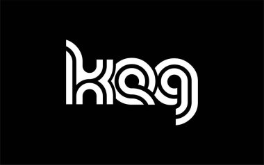 KEG Yaratıcı Eşsiz Modern Harf Logosu Tasarımı. Benzersiz bir harf dizaynına sahip stilize logo, soyut minimalist estetik ve modern cazibe sunar.