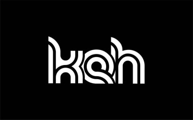 KEH Yaratıcı Eşsiz Modern Harf Logosu Tasarımı. Benzersiz bir harf dizaynına sahip stilize logo, soyut minimalist estetik ve modern cazibe sunar.